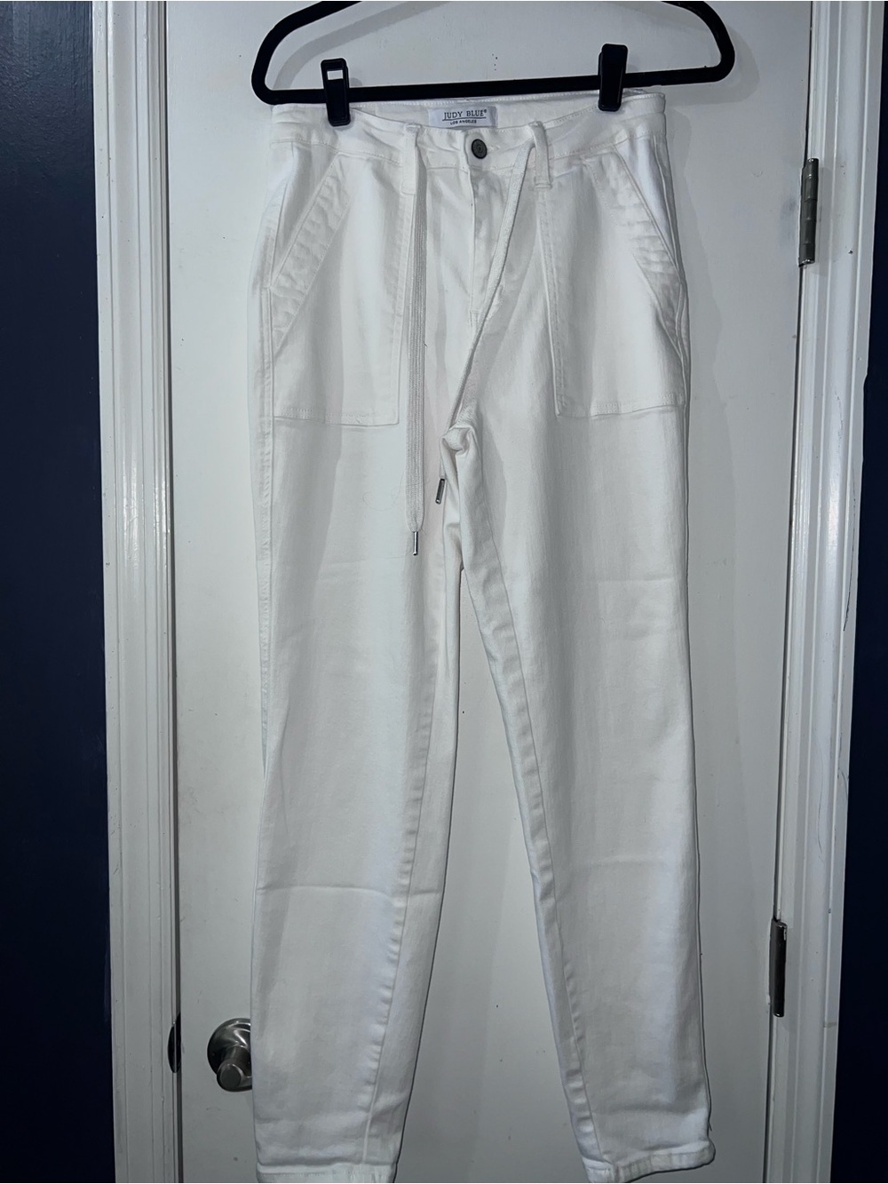 Judy Blue Cream Denim Brand Label Pants